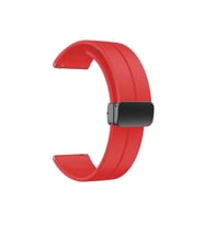 Samsung Galaxy Watch Active 2 40mm Uyumlu 20mm Kordon Silikon Metal Mıknatıslı Toka Zore KRD-84 Kayış