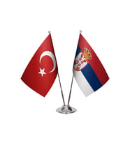 Sırbistan İkili Masa Bayrağı