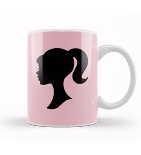 Barbie Head Logo Kupa Bardak Porselen