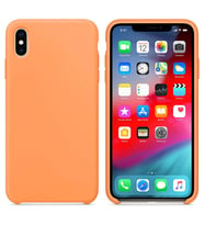 Apple iPhone XS Max Altı Açık Liquit Lansman Silikon Kehribar Turuncusu