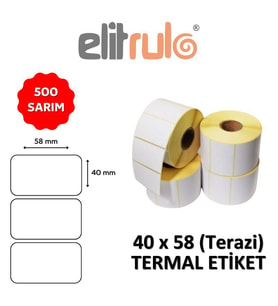 Elitrulo Terazi Etiketi 40x58 Termal - 500 Adet