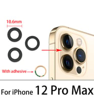 Tkgz İPhone 12 PRO MAX Arka Kamera Camı Lens Yapışkanlı