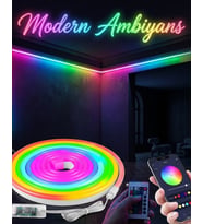 Dekoratif RGB LED Şerit Neon Işık 3 Metre Su Geçirmez Uzaktan Kumandalı Ortam Aydınlatması