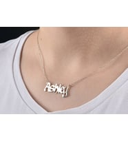 14 Ayar Altın Eski İngilizce İsimli Kolye, İsimli Kolye