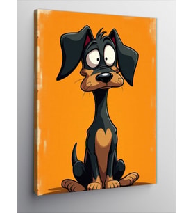Kanvas Tablo Sevimli Ve Üzgün Köpek