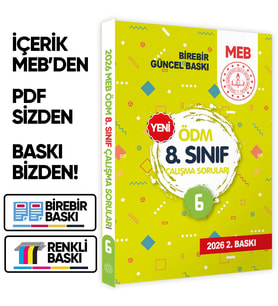 2026 LGS MEB Çalışma Soruları Ölçme Değerlendirme Merkezi ÖDM 8.Sınıf Çalışma Kitabı 6 BASKI ÜCRETİ