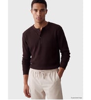 LCW Vision Kahverengi Bisiklet Yaka Erkek Sweatshirt