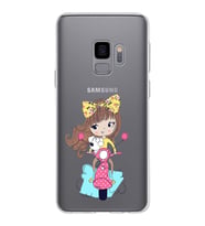 Samsung Galaxy S9 Kapak Vespagirl Tasarımlı Şeffaf Silikon Kılıf
