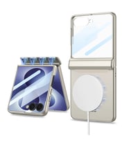 Galaxy Z Flip 8 Kılıf M-safe Şarj Özellikli Zore Kıpta KPT-04 Sert PC Kapak