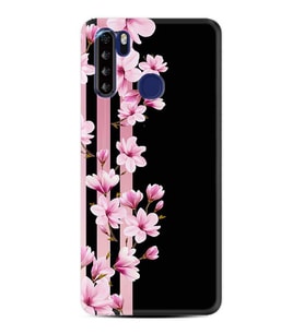 Reeder P13 Blue Max Kılıf Desenli Silikon Pink Flowers 3