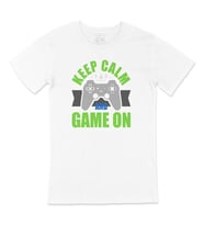 Yeşil Keep Calm Game On Tişört