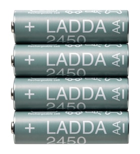 Şarj Edilebilir Pil, Yeşil-Beyaz, HR6 AA 1.2V, 4 adet, Pil Kapasitesi: 2450 Mah