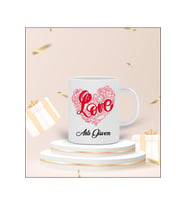 Kişiye Özel Love Tasarımlı Kupa Bardak (Beyaz)