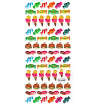 Işıltılı Sticker Kabartmalı Stiker Defter Planlayıcı Etiket (Dfh002)-18x9cm - Şeker Dondurma