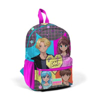 CORAL HIGH 23537 KİDS GRİ MAVİ PEMBE ANİME DESENLİ İKİ BÖLMELİ MİNİK YUVA SIRT ÇANTASI