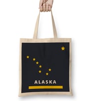 Alaska State Flag Bez Çanta Uzun Saplı