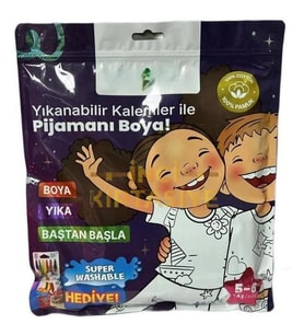 Kalem Hediyeli Boyanabilir Pijama 5-6 Yaş