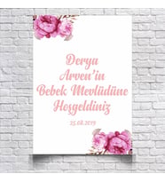 Gül Temalı Mevlüd Afişi  50x70 Cm