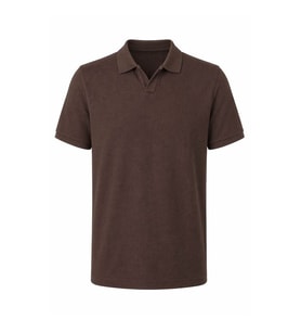 Trender Waffle Kahverengi Erkek Polo Yaka T-shirt 2645