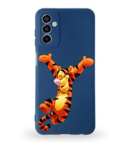 Samsung Galaxy M13 Uyumlu Lansman Kılıf Altı Kapalı İçi Kadife  Tiger Tasarımlı  Kapak (Şeffaf)