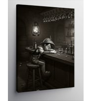 Kanvas Tablo Bar Atmosferinde Pinokyo