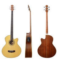 Extreme XAB80EQ4 Elektro Akustik Bas Gitar - 4 Telli (Profesyonel - EQ Serisi)  4-Band Ekolayzer ve Dahili Akort Cihazı, Kesik Kasa (Cutaway) Tasarımı, Zengin Bas Harmonikleri  Uyum: 4 Telli Standart Bas Gitar