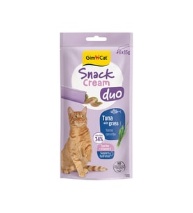 Gimcat Snack Cream Duo Ton Balıklı & Kedi Otlu Kedi Ödülü 6 X 15 Gr