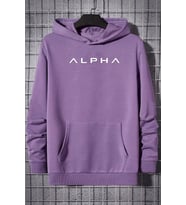 Unisex Baskılı Sweatshirt (Lila)