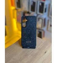 Samsung S24 FE Uyumlu Taş Desenli Silikon Yumuşak Kılıf (Siyah)
