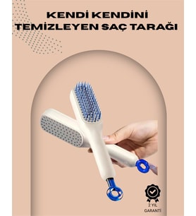 Otomatik Temizlenen Ergonomik Saç Tarağı – Başlıklı