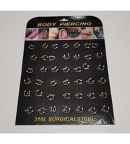 42'li Gümüş Renk Snug Piercingi