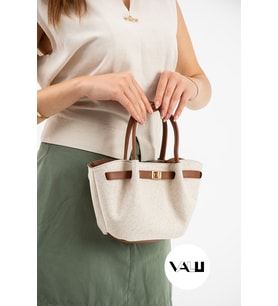 Prag Mini Model Keten Ayarlanabilir Askılı El ve Omuz Çantası (Taba)