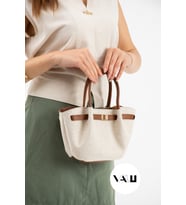 Prag Mini Model Keten Ayarlanabilir Askılı El ve Omuz Çantası (Taba)