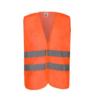 Hi-vis Turuncu Fosforlu Reflektörlü İş Güvenliği Yeleği Yüksek Görünürlük Trafik & İnşaat