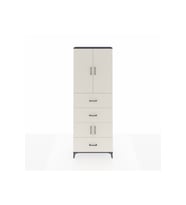Arges Dolap 4 Raflı 3 Çekmeceli 4 Kapaklı 88x30x243 Antrasit-Aytaşı