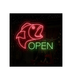 OPEN Yazılı ve Şekilli Neon Tabela