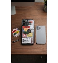 iPhone 12 Pro 12 Uyumlu, Renkli Sticker Etiket Tasarımlı Şeffaf Darbe Emici Esnek Silikon Kılıf