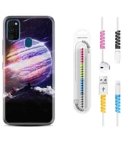 Samsung M21 M22 M23 M30 M31S M32 Kılıf Kablo Koruma Spiral Silikon Super Planet 1797