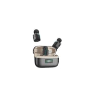 Plentiful s35 MINI Kablosuz Yaka Mikrofonu  2’li Set  Gürültü Engelleyici  30 sa pil ömrü l 2.4G   Şarj Kutulu (Siyah)