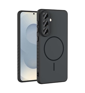 Samsung Galaxy A37 Uyumlu Kılıf M-safe Şarj Özellikli Zore Tea Kapak (Siyah)