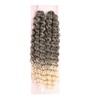 Nice Bulk Afro Su Dalgası Saç - Kahve / Platin Ombreli