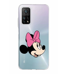Xiaomi Mi 10 T Pro Uyumlu Kapak Minnie Mouse Tasarımlı Şeffaf Silikon Kılıf