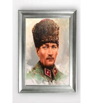 Gümüş Çerçeveli Atatürk Tablo cv763