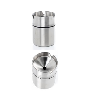 Lüks Dekoratif Kokusuz Paslanmaz Çelik Mat Metal Küllük 8x7 Cm