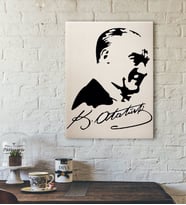 BK Home Atatürk Silüet Tasarımlı Kanvas Tablo-7