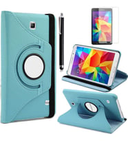 Lexroo Galaxy Tab 4 7.0 T230 Dönebilen Standlı Kılıf - Mavi