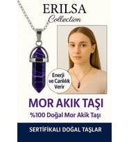 Sertifikalı Çivi Model Mor Akik Taşı Kolye – Ruhsal Denge ve Huzur Veren Doğal Taş (Çok Renkli)