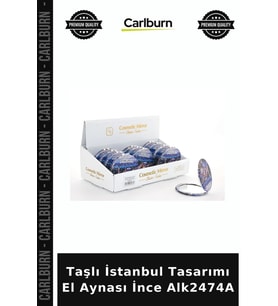Özel Üretim Hediyelik Şık Aksesuar Taşlı İstanbul Tasarımı El Aynası İnce Alk2474A