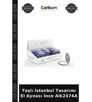 Özel Üretim Hediyelik Şık Aksesuar Taşlı İstanbul Tasarımı El Aynası İnce Alk2474A