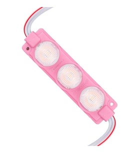 12 Volt 3 Watt Pembe LED Modül - 74X20 Mm - 3030 Çip